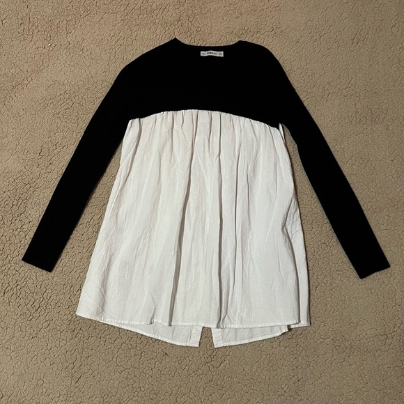 🖤 Zara Knit Button Back Long Sleeve Gauzy Sweater🖤 - Picture 4 of 11